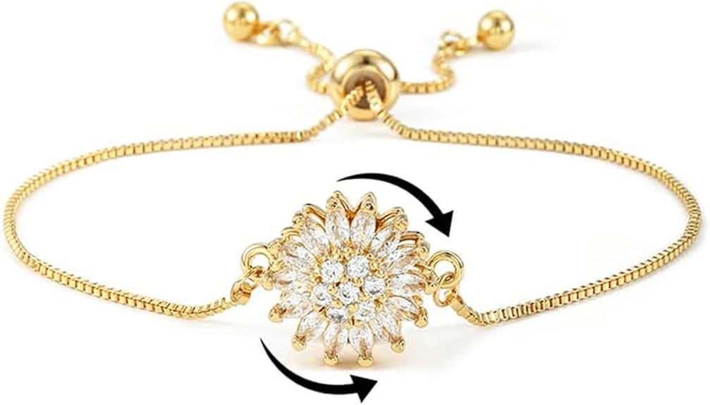 π»π Chic Sunflower Bracelet β Adjustable, Sparkling & Perfect for Any Occasion