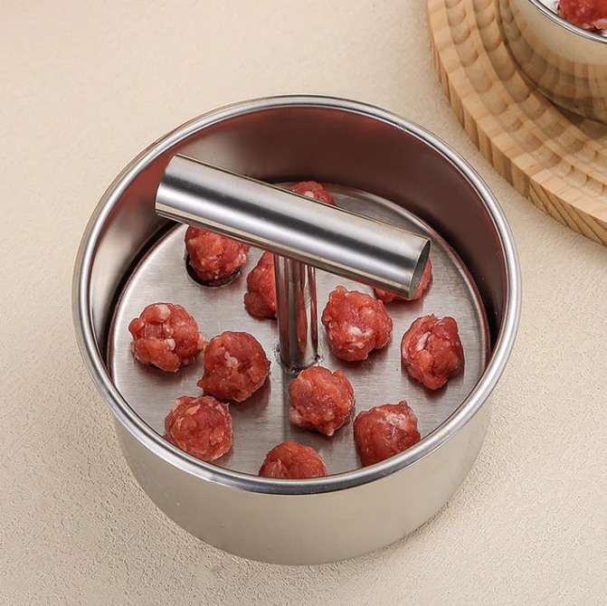 π₯ 2026 Kitchen Must-Have π Stainless Steel Meatball Maker β Easy Press & Perfect Shape
