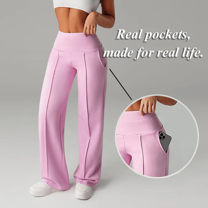 💗LAST DAY SALE 50% OFF⚡50K+ SOLD💕Women's Plain Loose Straight Leg Pants