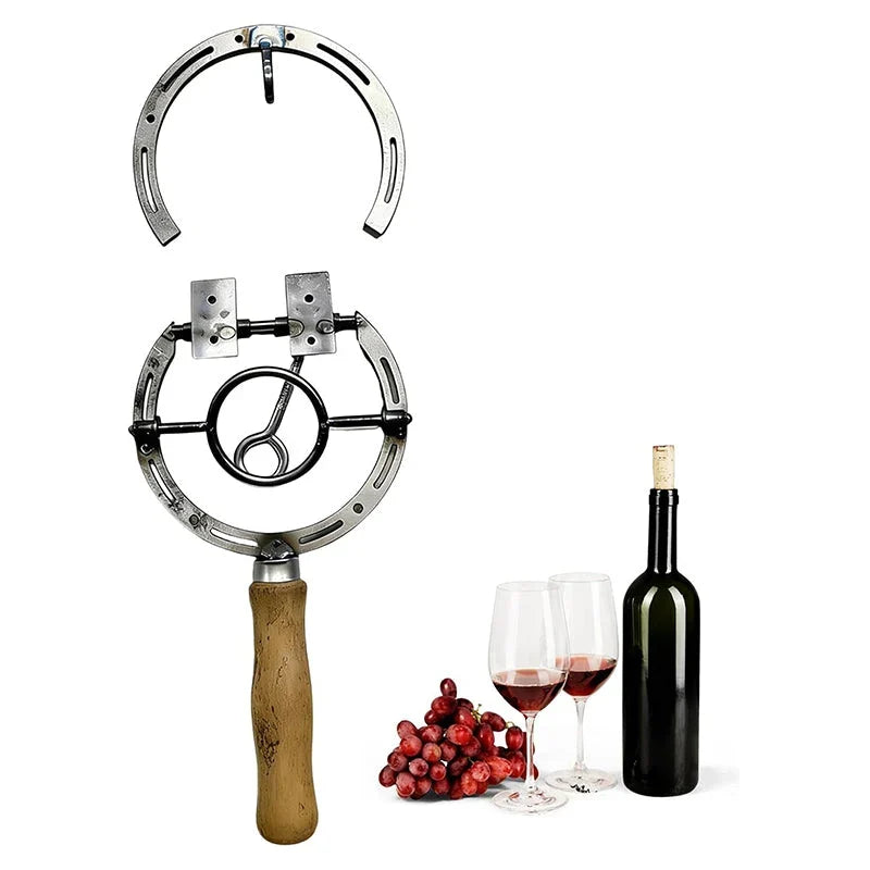 🍻 Vintage Wall-Mounted Horseshoe Wine Opener