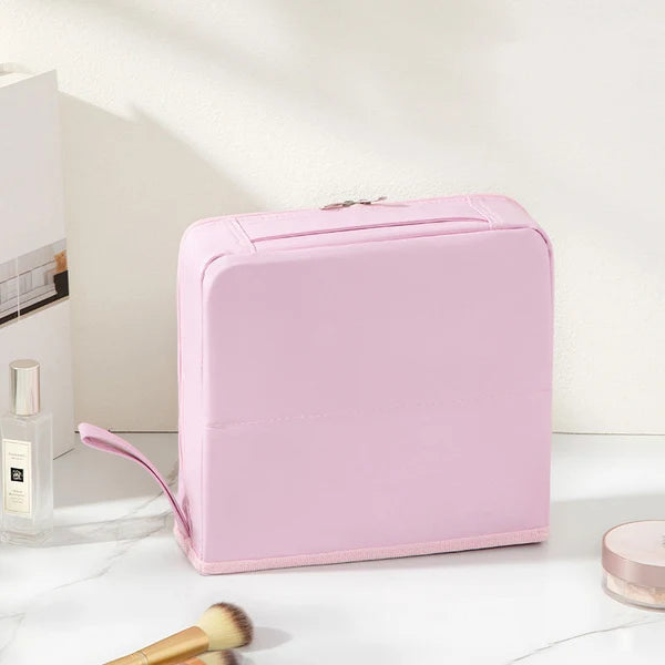 💕 Chic Handheld Cosmetic Bag💄 Multi-Compartment Makeup & Beauty Organizer