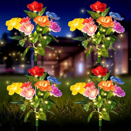 🎁🔥☀️2026 NEW Solar Simulated Garden Lights, upgraded solar panels, IP44 dustproof and waterproof