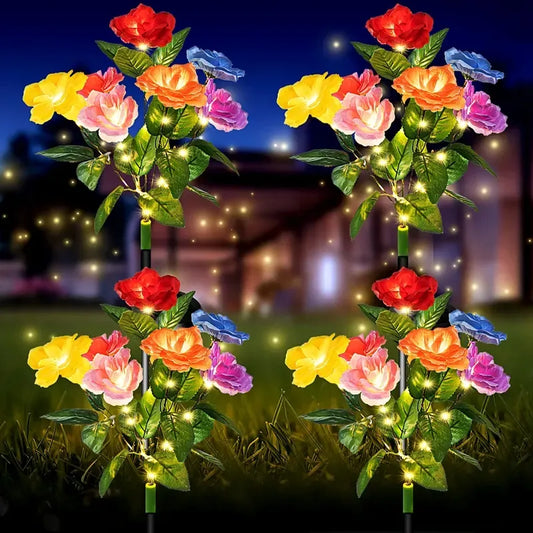 🎁🔥☀️2026 NEW Solar Simulated Garden Lights, upgraded solar panels, IP44 dustproof and waterproof