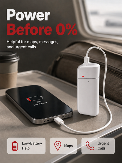 🔋 Emergency Phone Charger – AA Battery Powered USB Backup with LED Flashlight