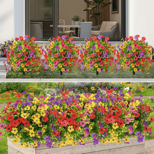 💐 Outdoor/Indoor UV Resistant & Waterproof Artificial Flower Decor