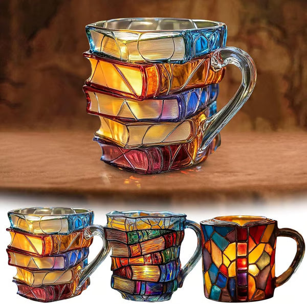 📚3D Painted Book Mug🍵