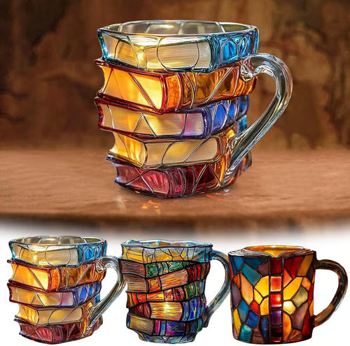 📚3D Painted Book Mug🍵