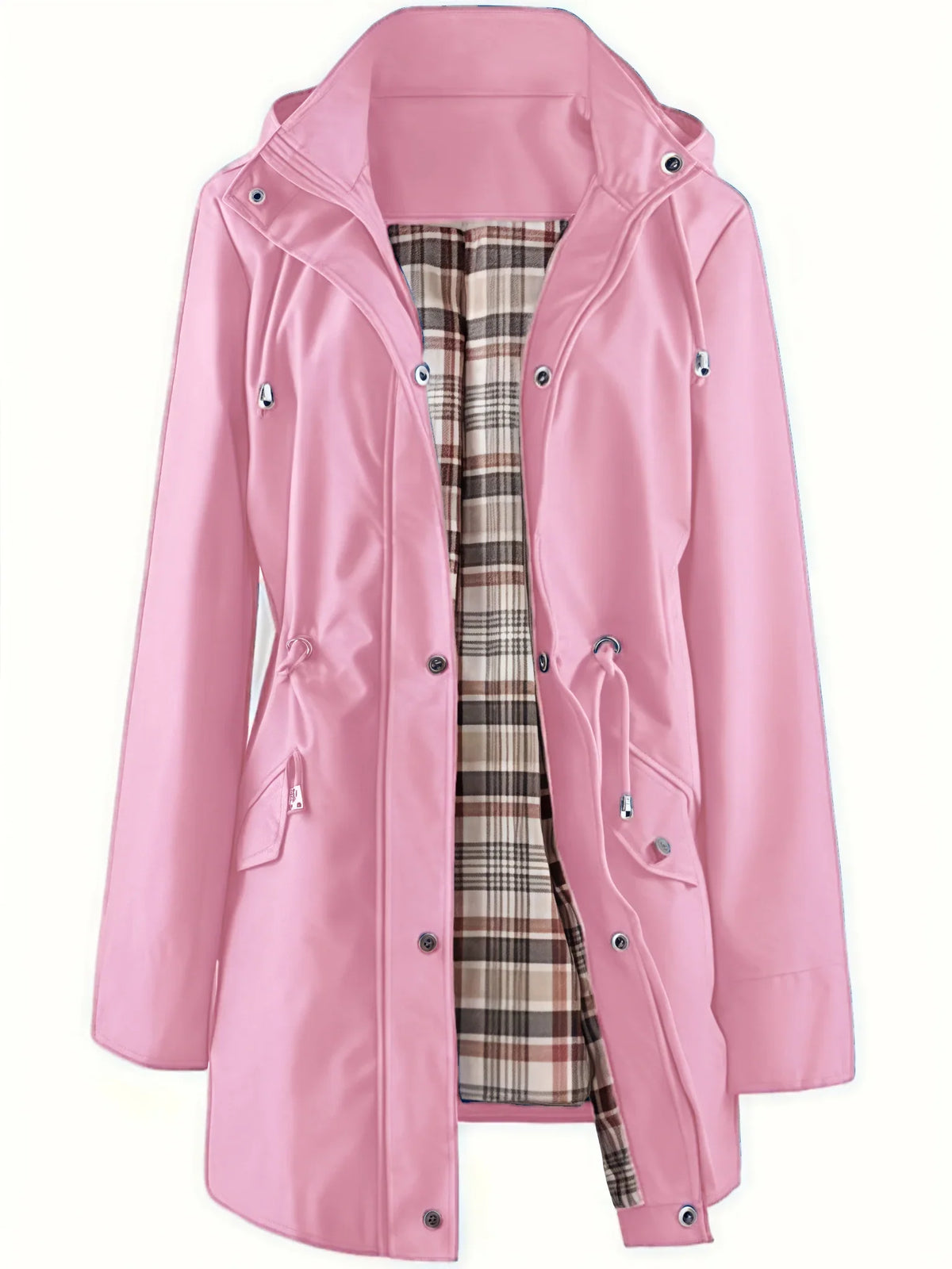 🔥Limited Hot Sale 50% OFF🎁🧥3-in-1 Plaid Waterproof Jacket for Women– Rain, Wind & Cold, All Covered