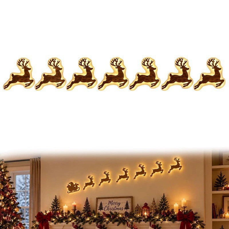 🎄LED Reindeer Wall Decorations - Festive Christmas Lighting