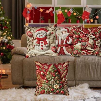 🎅 Christmas Best Seller❤️ Festive Red Pillow Cover — Add Holiday Cheer to Your Home