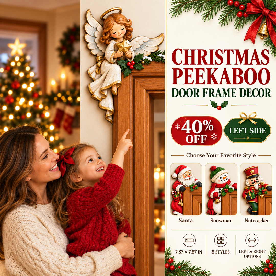 🎄🎅🎁Christmas Peekaboo Door Frame Corner Decor