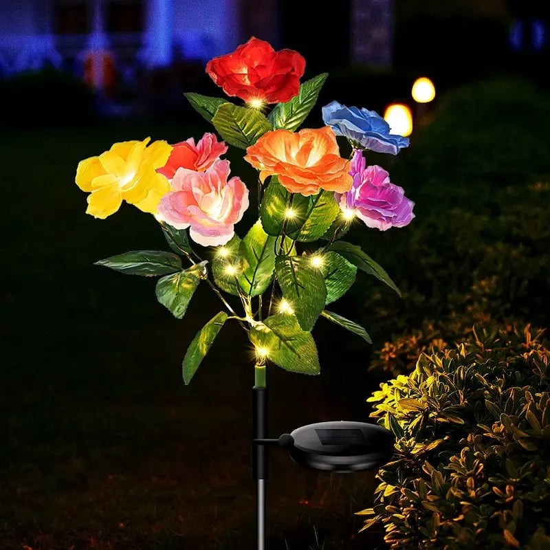 🎁🔥☀️2026 NEW Solar Simulated Garden Lights, upgraded solar panels, IP44 dustproof and waterproof