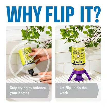 ✅ Flip & Flow! Bottle Emptying Caps 💧 - 6 Bottle Pack - Comes with Adapters for Any Screw Cap Size 🎯