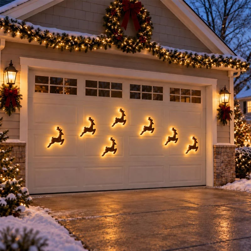 🎄LED Reindeer Wall Decorations - Festive Christmas Lighting