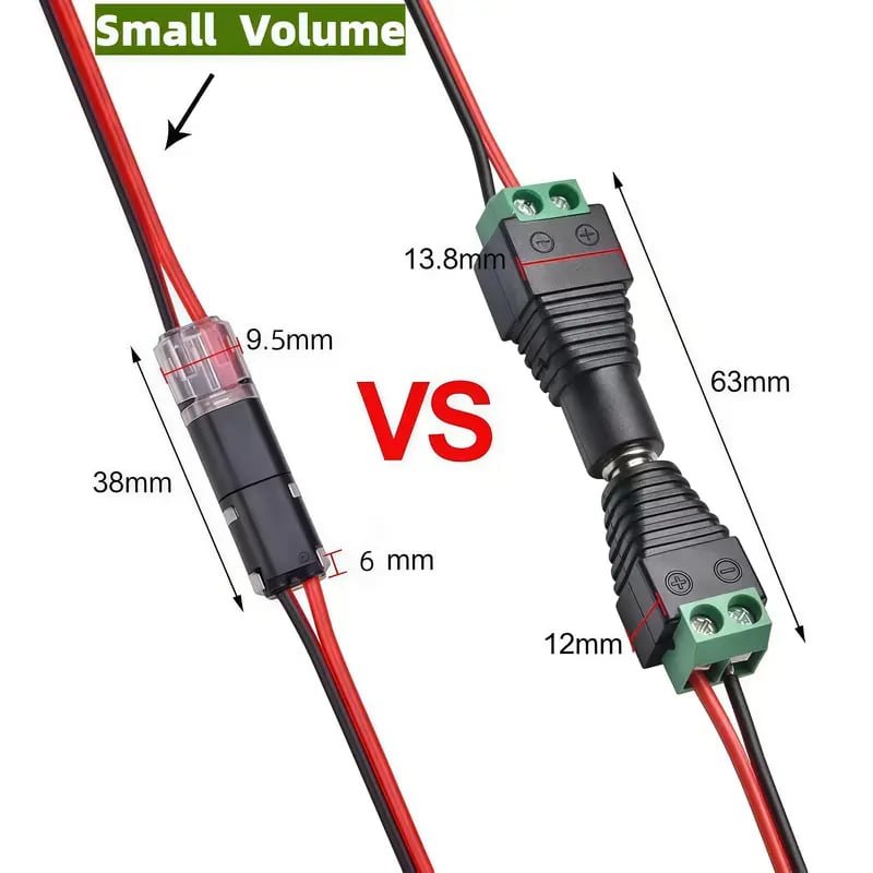 Flash Sale⚡20K+ SOLD!🔥Double-Wire Plug-in Connector Led Light Strip Connectors 2 Pin