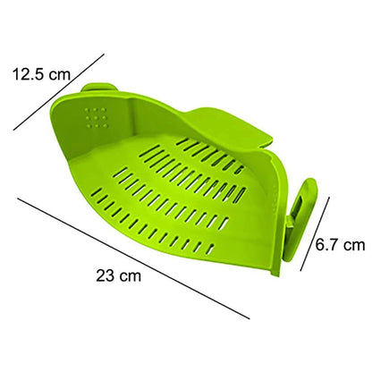 🍝 Silicone Clip-On Strainer – Food-Grade, Leak-Proof & Easy Drain ✨