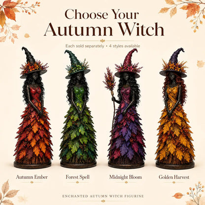 💥 49% OFF - 🧙 Enchanted Gothic Autumn Witch Figurine