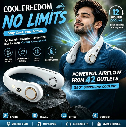 New Portable Neck Fan❄️Hands-free & Bladeless & quiet design
