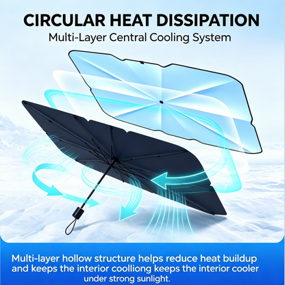 ❄️Nano Car Windshield Sunshade | 99.9% UV & Heat Block, Instantly Cool Your Vehicle