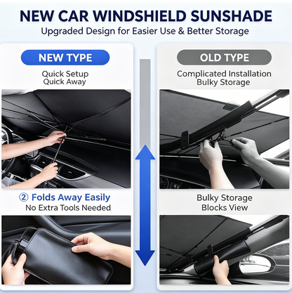❄️Nano Car Windshield Sunshade | 99.9% UV & Heat Block, Instantly Cool Your Vehicle