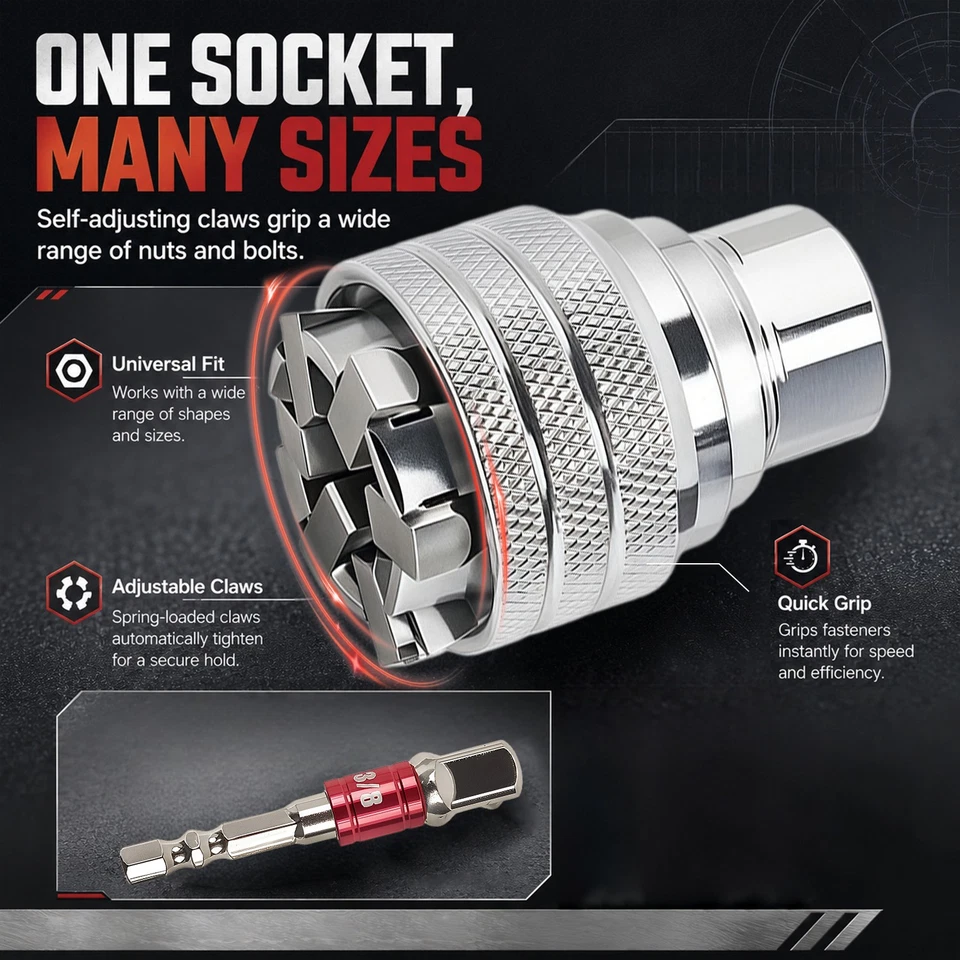 ⚒️Multi-function Universal Socket Wrench Tool