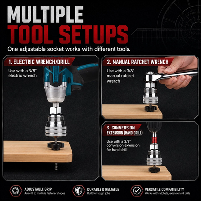 ⚒️Multi-function Universal Socket Wrench Tool