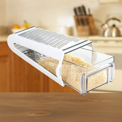🧀 2-in-1 Cheese Grater Box – Dual-Sided Stainless Steel Grater