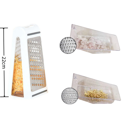 🧀 2-in-1 Cheese Grater Box – Dual-Sided Stainless Steel Grater