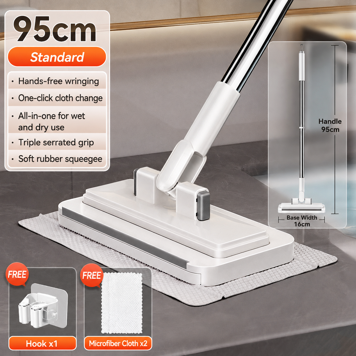 Use Any Old Cloth! The Smart Tooth-Grip Mop That Saves You Money. 💰👕