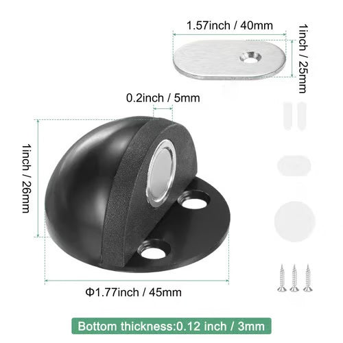 HOT SALE🔥 Hidden Stainless Steel Rubber Dual-use Door Stopper Door Holders