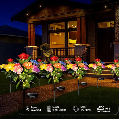 🎁🔥☀️2026 NEW Solar Simulated Garden Lights, upgraded solar panels, IP44 dustproof and waterproof