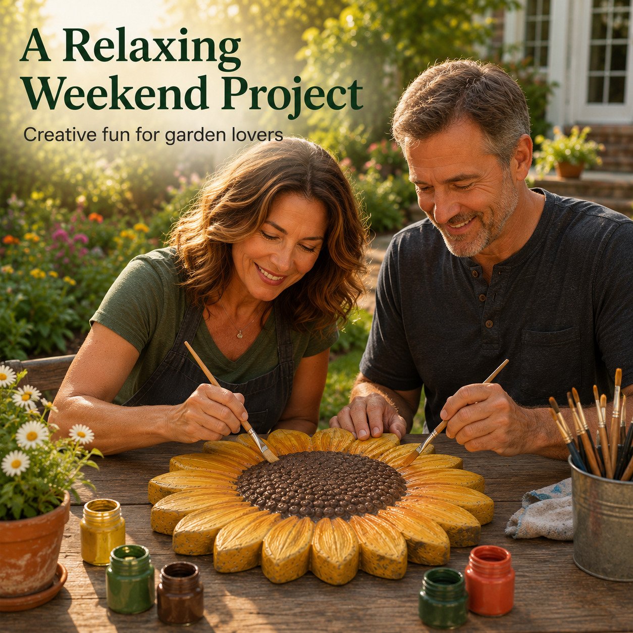💥 LAST DAY 49% OFF💥🌻 Reusable Sunflower Stepping Stone Mold