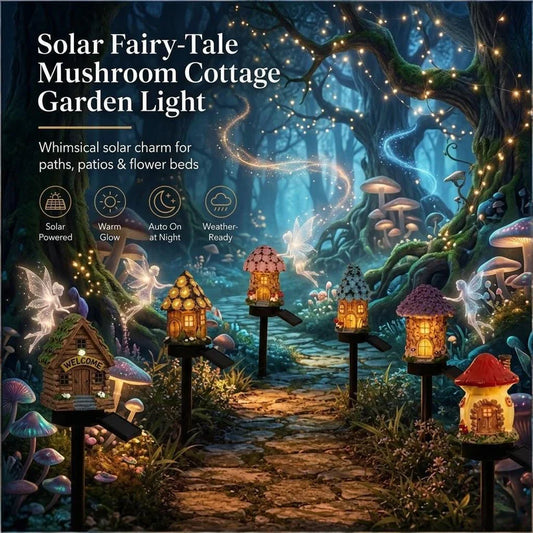 🍄🏡 Solar Mushroom Garden Light – Create a Cozy Fairy-Tale Glow Outdoors 🌙