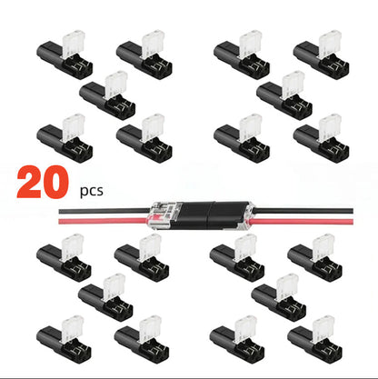 Flash Sale⚡20K+ SOLD!🔥Double-Wire Plug-in Connector Led Light Strip Connectors 2 Pin