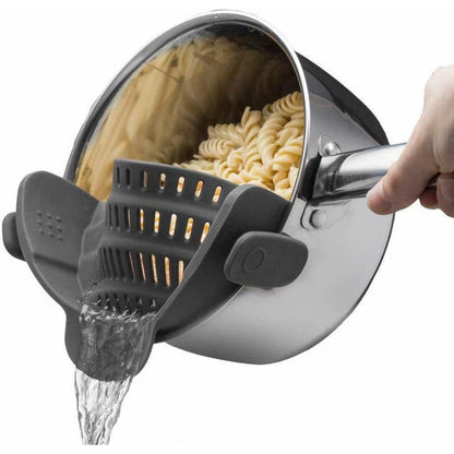 🍝 Silicone Clip-On Strainer – Food-Grade, Leak-Proof & Easy Drain ✨
