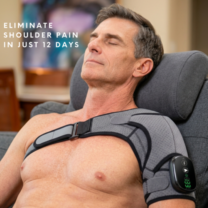 ✅ Heated Shoulder Massager – Wireless Heat & Vibration Shoulder Relaxation Device