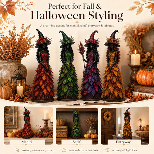 💥 49% OFF - 🧙 Enchanted Gothic Autumn Witch Figurine