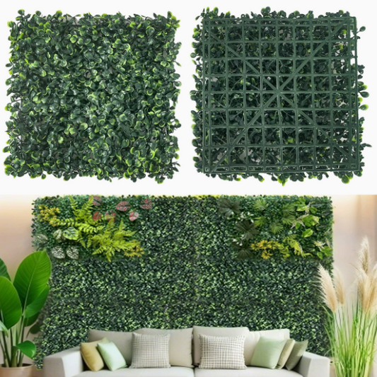 🌿 DIY 25"x25" Milan Grass Artificial Plant Wall Panel – Lush Green Decor ✨