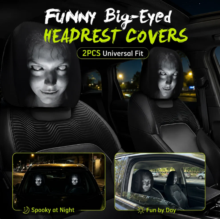 🔥 HOT SALE 55% OFF 😆 Funny Cartoon Car Headrest Covers🚗