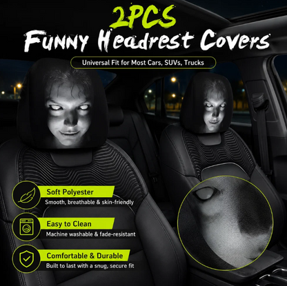 🔥 HOT SALE 55% OFF 😆 Funny Cartoon Car Headrest Covers🚗