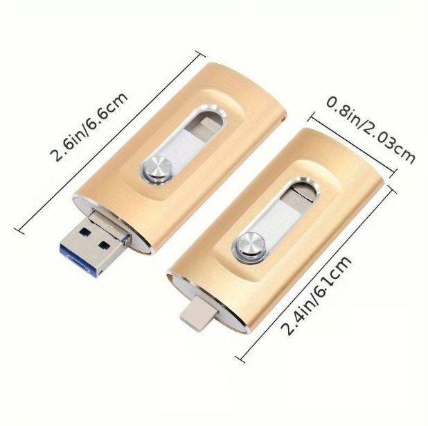 ⚡ Easy To Take ⚡ Portable USB 3.0 Flash Drive | 3-in-1 Storage for All Devices