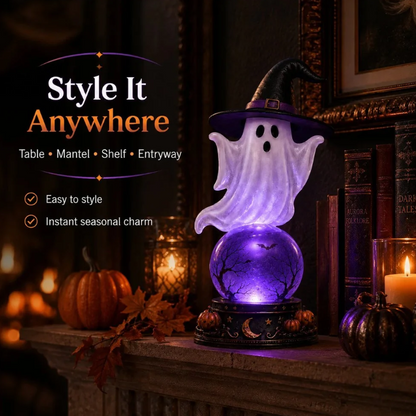 🔥 Last Day 49% OFF 🎃 Halloween Raven Crystal Ball Lighted Decor 👻