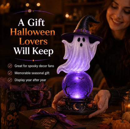 🔥 Last Day 49% OFF 🎃 Halloween Raven Crystal Ball Lighted Decor 👻