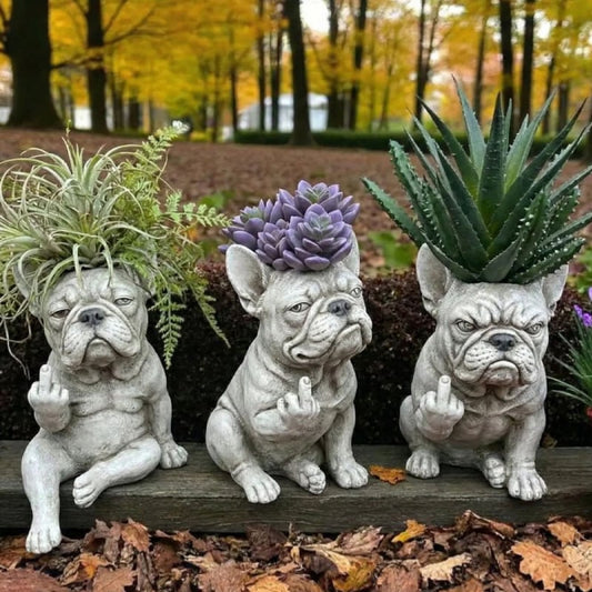 🔥Grumpy French Bulldog Planter