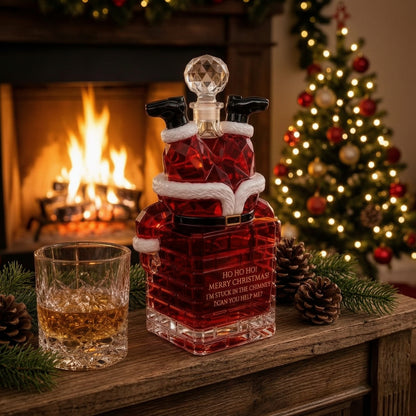 🎅 2026 Christmas Gift 50% Off--💥Santa Stuck in the Chimney Whiskey Bottle