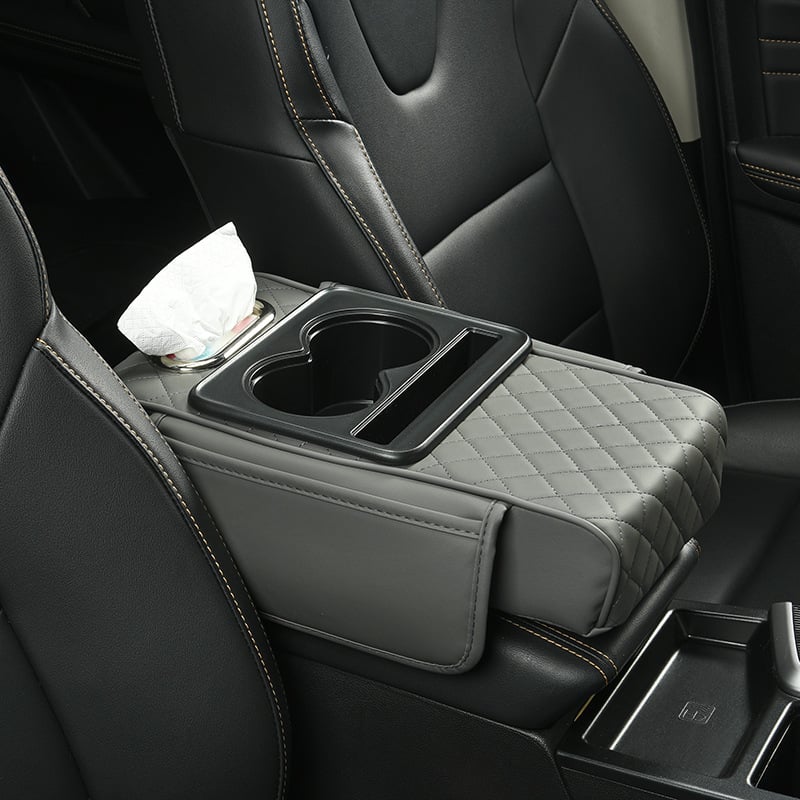 🚗 Multifunctional PU Leather Car Armrest Box Mat