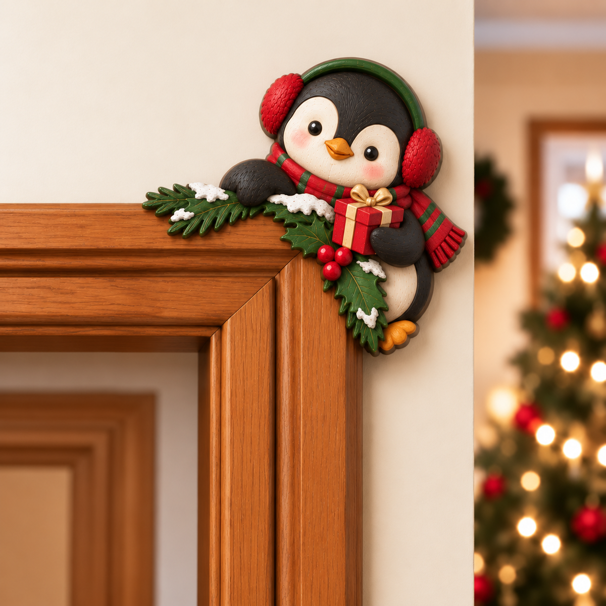 🎄🎅🎁Christmas Peekaboo Door Frame Corner Decor
