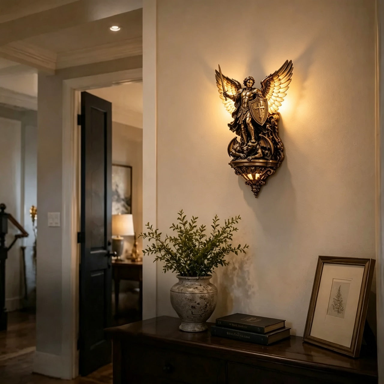 🕊️St. Michael Guardian Angel Wall Light✨