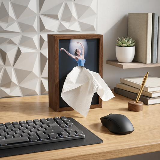 🩰Ballet Dancer Wooden Tissue Box Holder✨