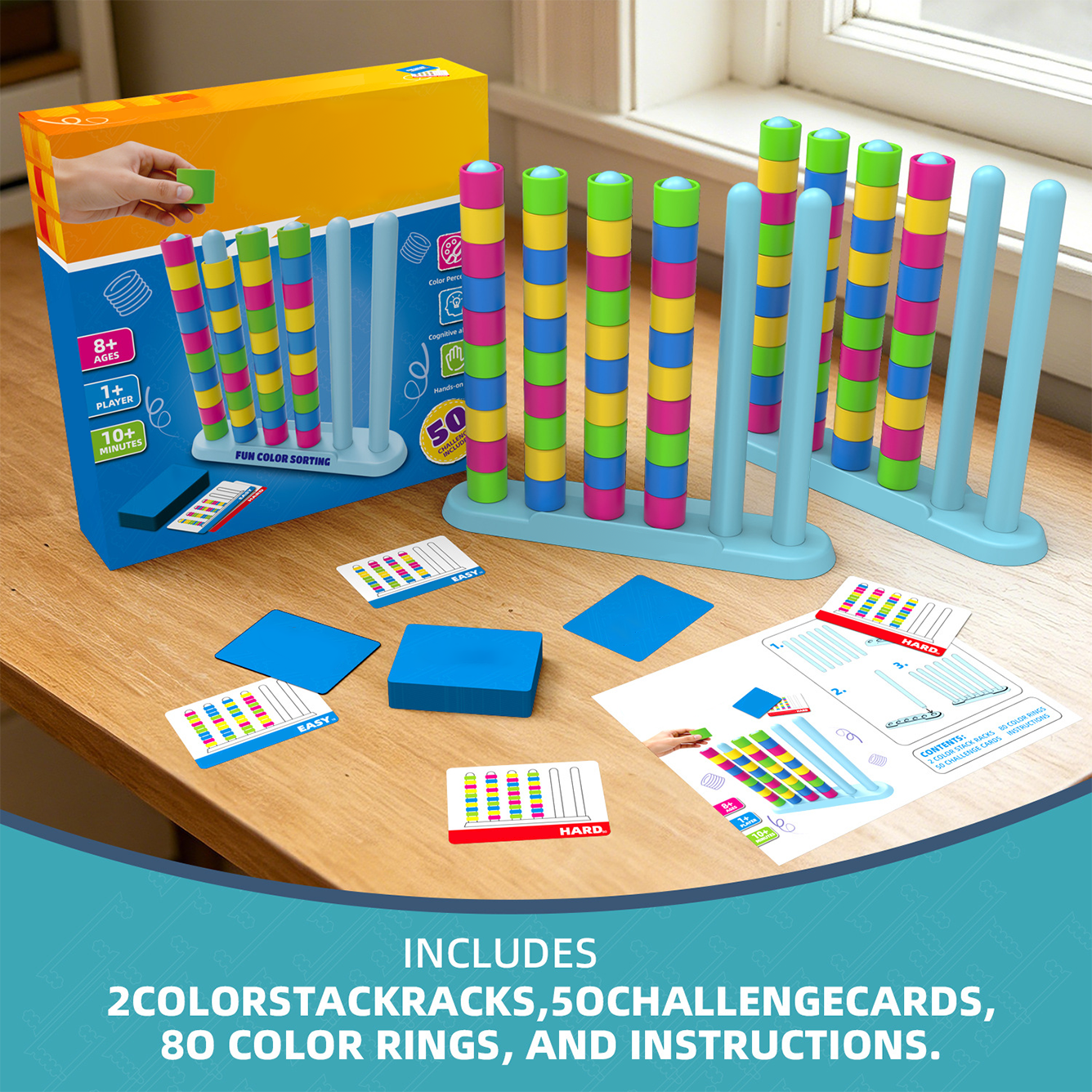 🎉Color Matching Stacking Game🧠 — Educational Party Game Toy